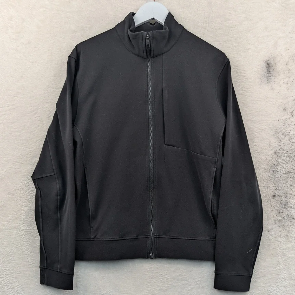 Lululemon Sojourn Jacket Men's Large Black Full Zip Technical Gym Athleisure